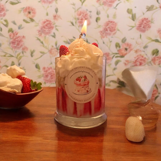 Strawberry Shortcake Dessert Candle
