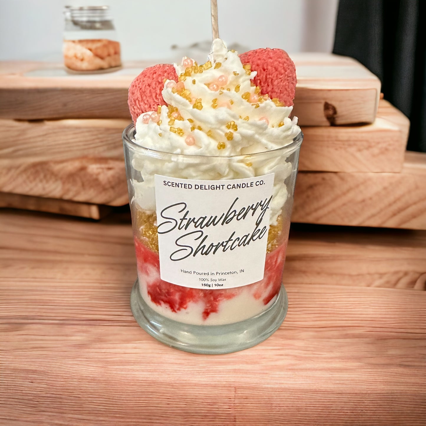 Strawberry Shortcake Dessert Candle